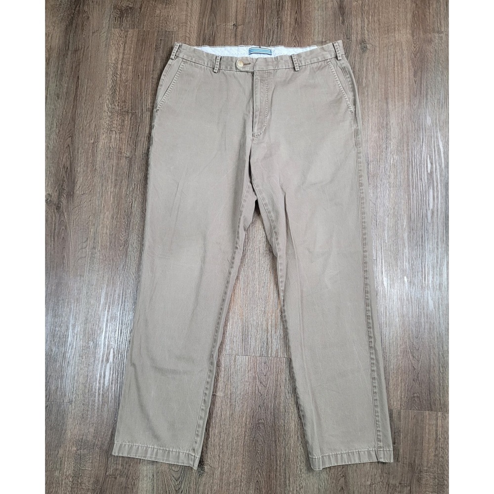 Peter Millar Mens 36x30 Khaki Tan Chino Pants 100% Genuine Pima Cotton Peru
